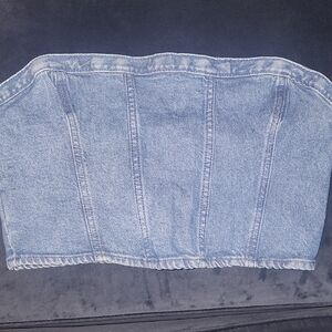 GAP Blue Denim Crop Top